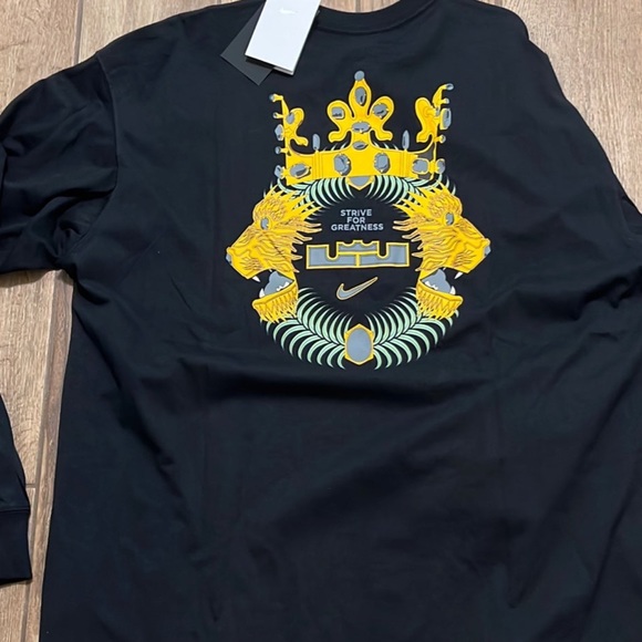 Nike Men's LeBron Lion Long-Sleeve T-Shirt $40 Strive For Greatness. Sz S-XL - Picture 4 of 4